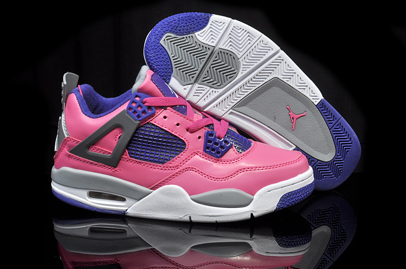 Air Jordan 4 Women Shoes Purple/Red Online